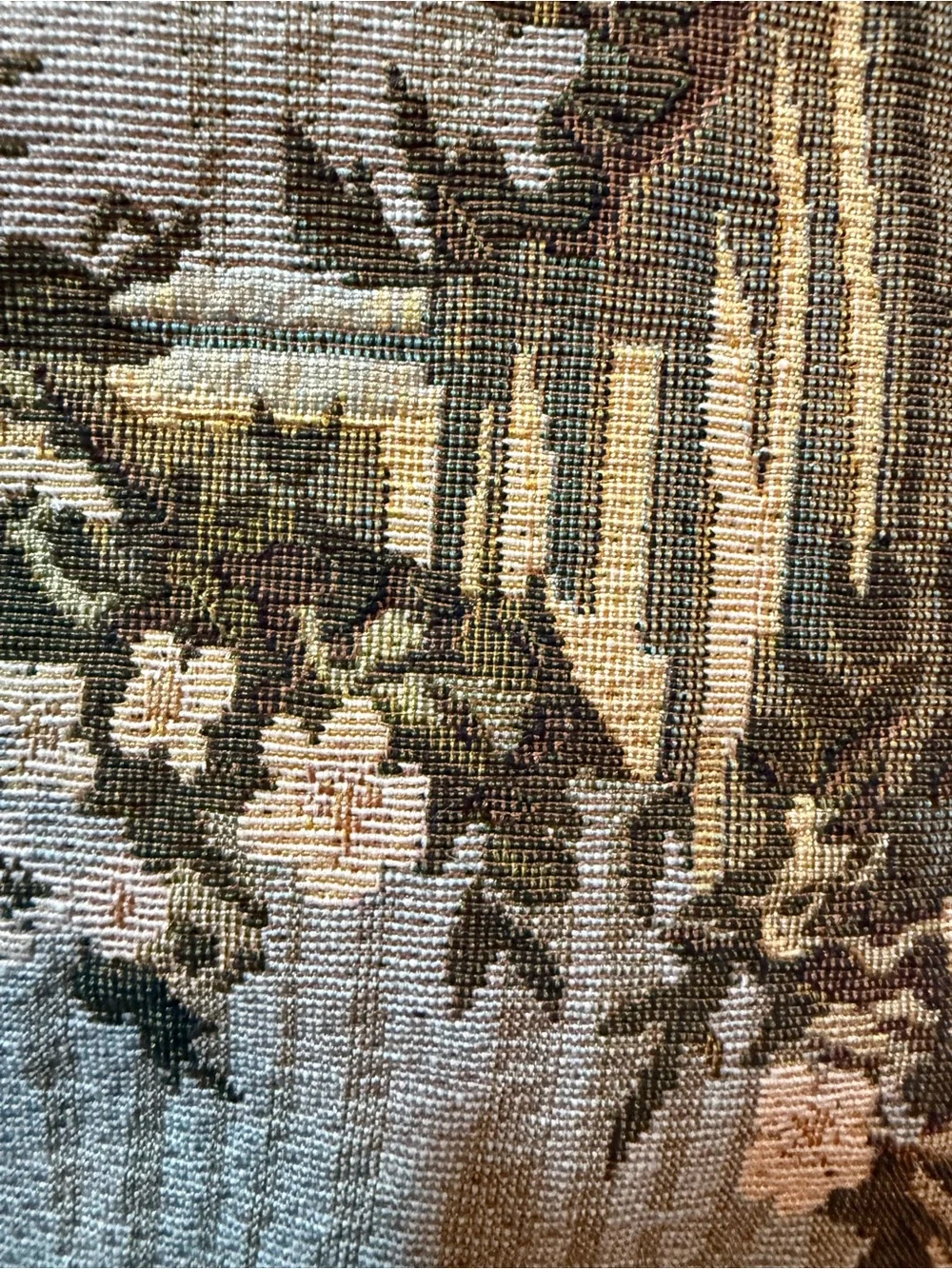 Scenic Tapestry Wall Hanging in Green and Multicolor